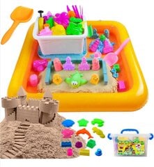 Песочница + кинетический песок (коричневый) 3 кг + фигуры цена и информация | Развивающие игрушки | 220.lv