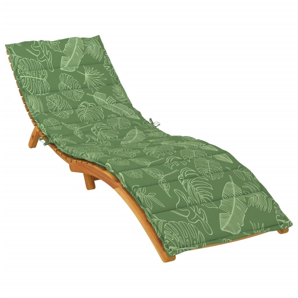Sauļošanās krēsla matracis vidaXL, audums ar lapu apdruku цена и информация | Krēslu paliktņi | 220.lv