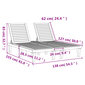 vidaXL sauļošanās krēsls, dubults, melns, 155x138x83 cm, polipropilēns cena un informācija | Sauļošanās krēsli | 220.lv