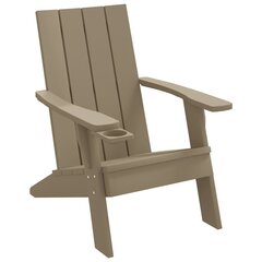 vidaXL dārza krēsls, gaiši brūns, 75x88,5x89,5 cm, polipropilēns cena un informācija | Dārza krēsli | 220.lv