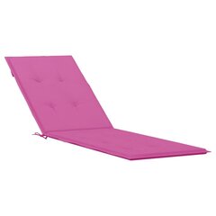 vidaXL sauļošanās krēsla matracis, rozā audums цена и информация | Подушки, наволочки, чехлы | 220.lv