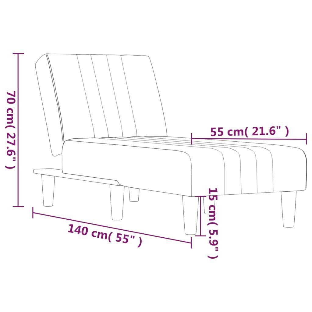vidaXL atpūtas zvilnis, melns audums cena un informācija | Atpūtas krēsli | 220.lv