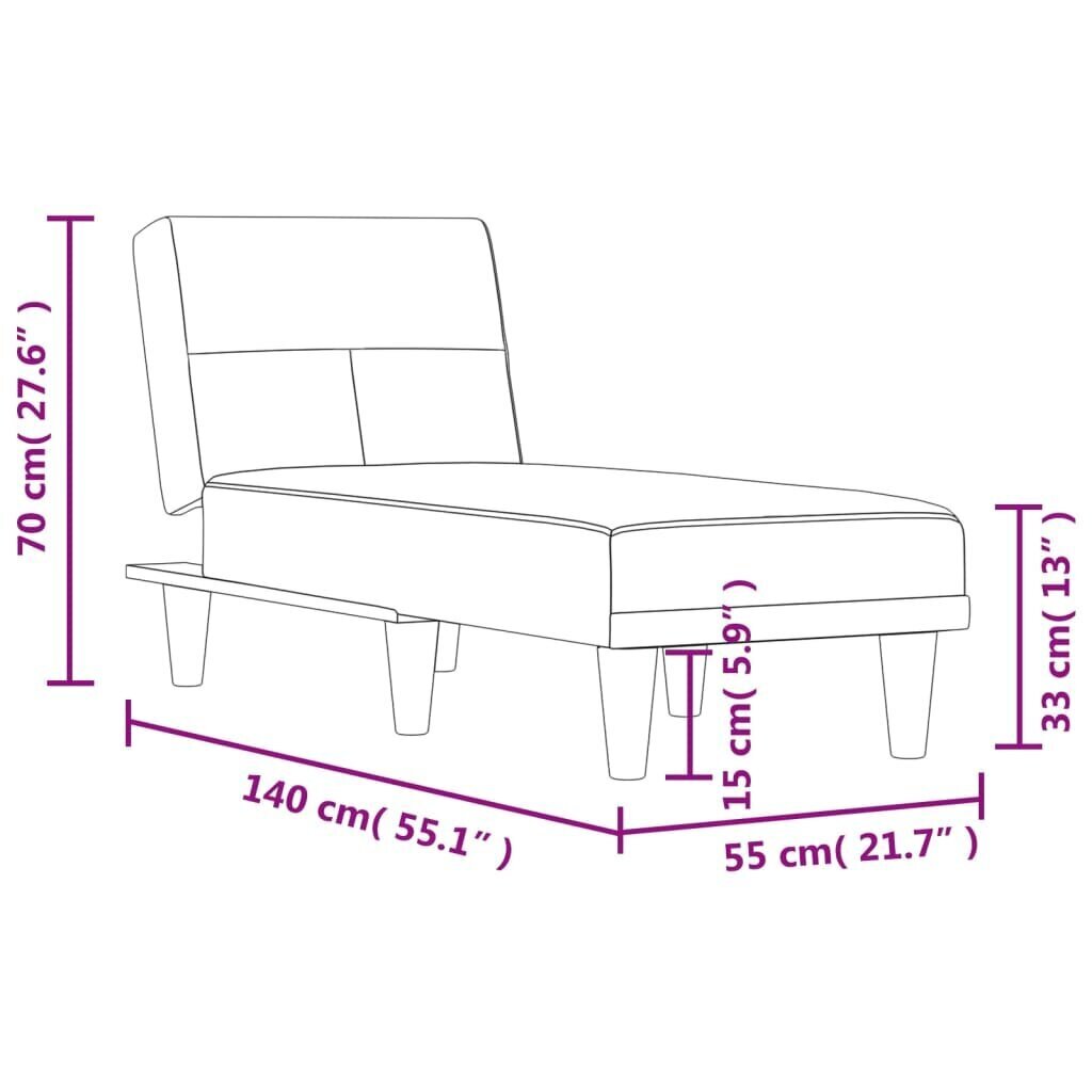 vidaXL atpūtas zvilnis, melns audums cena un informācija | Atpūtas krēsli | 220.lv