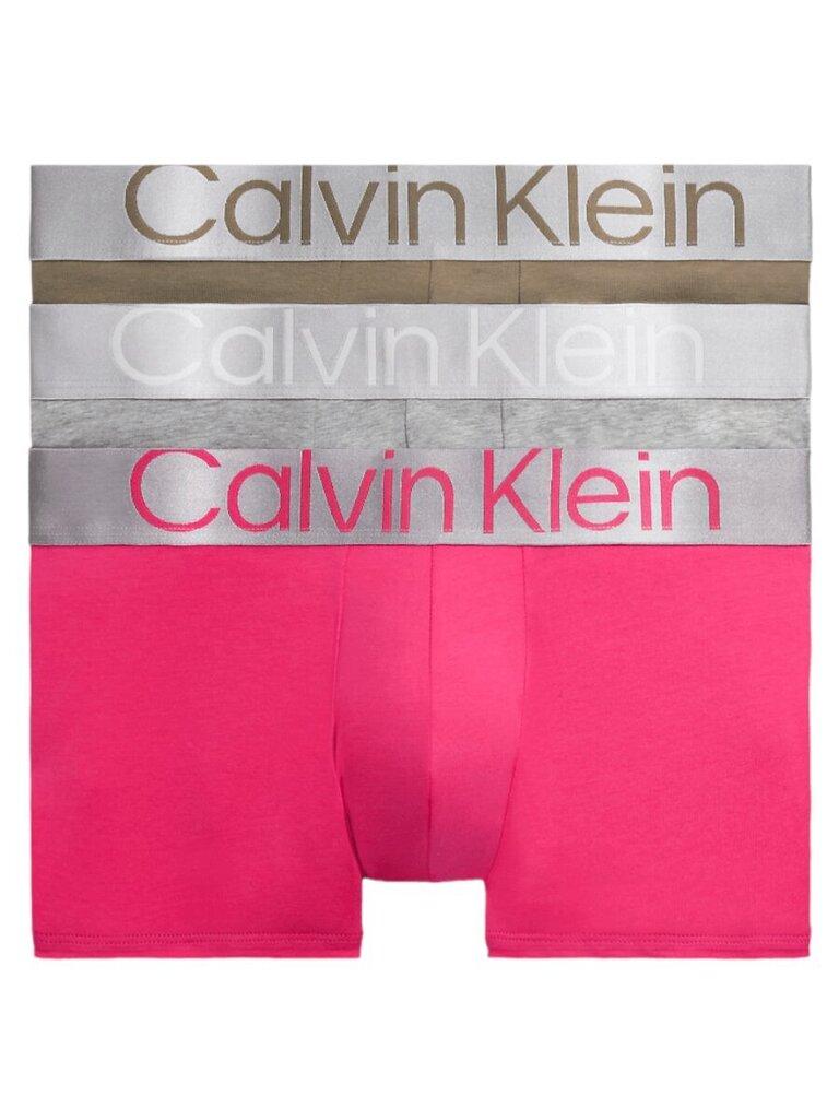 Apakšbikses vīriešiem Calvin Klein 545664734, rozā/brūnas, 3gab. cena un informācija | Vīriešu apakšbikses | 220.lv