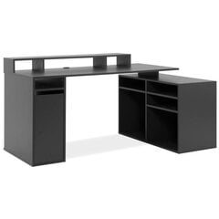 Stūra datorgalds Newcastle,170x70x85cm, melns cena un informācija | Datorgaldi, rakstāmgaldi, biroja galdi | 220.lv