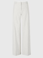 CALVIN KLEIN Linen Tailored Wide Leg Smooth Beige 560076768 цена и информация | Женские брюки | 220.lv