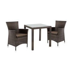 Садовый стол Home4You Wicker, коричневый цвет цена и информация | Комплекты уличной мебели | 220.lv