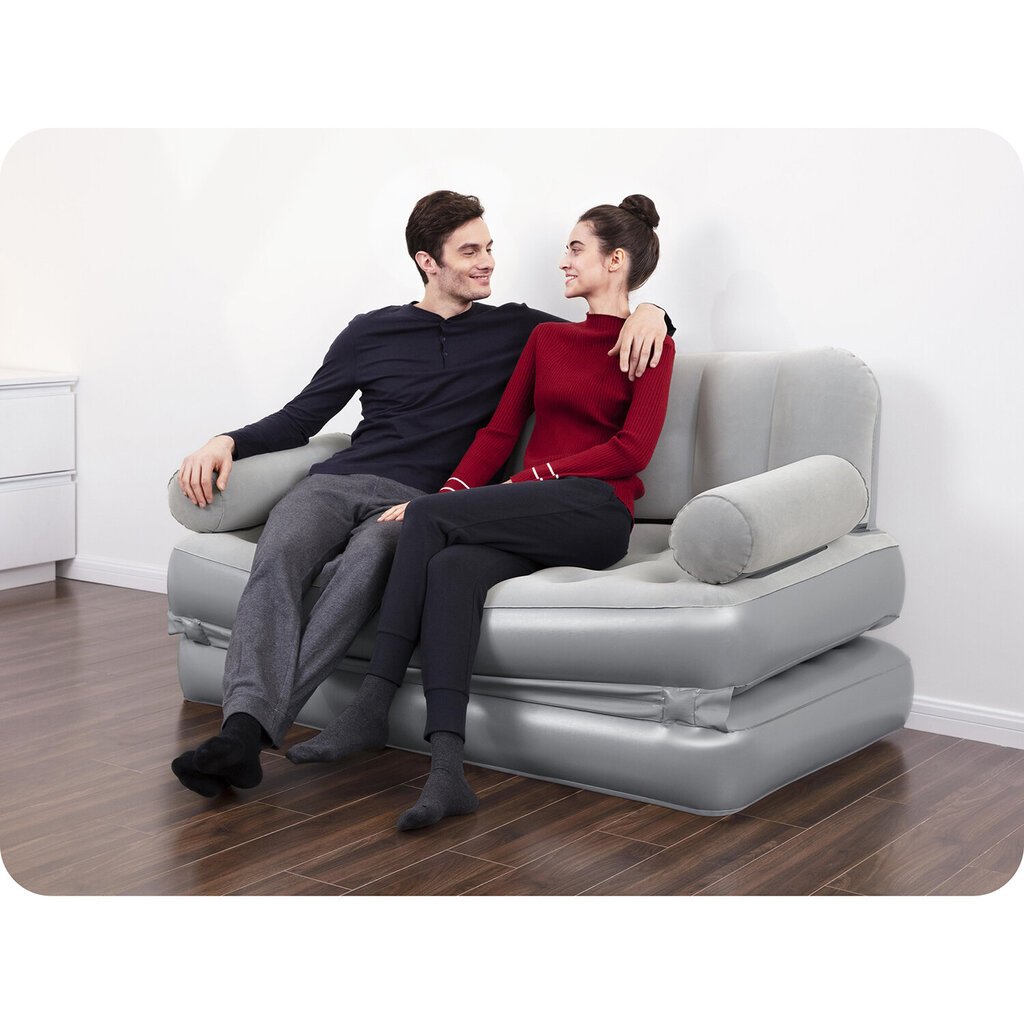Dīvāns ar iebūvētu sūkni, 188 x 152 x 64 cm cena un informācija | Piepūšamie matrači un mēbeles | 220.lv