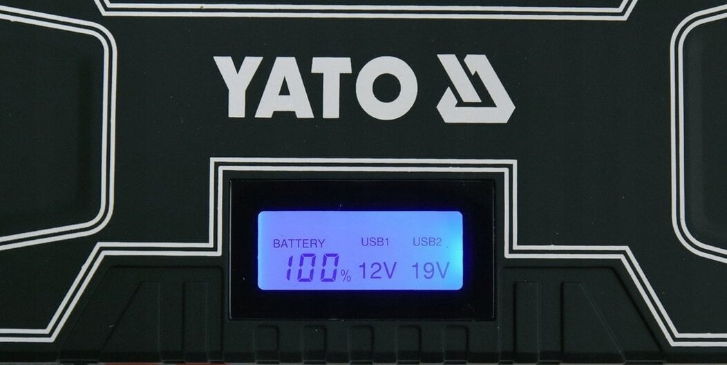 Daudzfunkcionāls lādētājs / palaišanas ierīce, jaudas banka YATO, 12000 mAh YT-83082 cena un informācija | Akumulatoru lādētāji | 220.lv