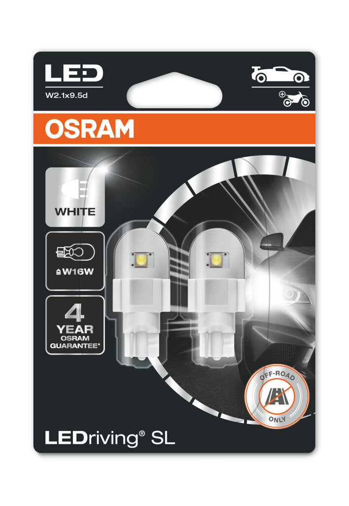 Osram 921DWP-02B spuldze W2.1x9.5d 12 V LED, spilgti balta цена и информация | Auto spuldzes | 220.lv