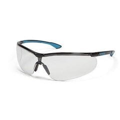Защитные очки Uvex Sportstyle, прозрачные линзы, покрытие supravision Extreme (защита от царапин и запотевания), цвет черный/синий цена и информация | Защита лица и головы | 220.lv