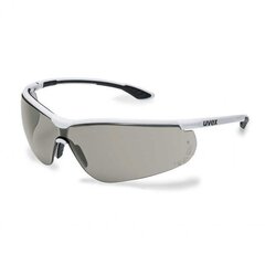 Защитные очки Uvex Sportstyle, темные линзы, покрытие supravision Extreme (антицарапинное, антизапотевающее), белые/черные цена и информация | Защита головы | 220.lv