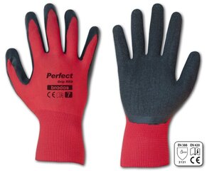 Apsauginės darbo pirštinės Bradas PERFECT GRIP RED, 10 dydis, 6 vnt. цена и информация | Рабочие перчатки | 220.lv