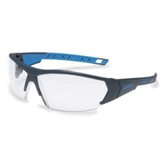 Защитные очки Uvex i-Works, прозрачные линзы с покрытием supravision excellence (AC/HF), оправа антрацитовый/синий цена и информация | Защита головы | 220.lv