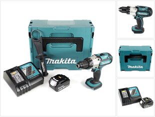 Аккумуляторная дрель Makita DDF 451 RT1J цена и информация | Шуруповерты, дрели | 220.lv