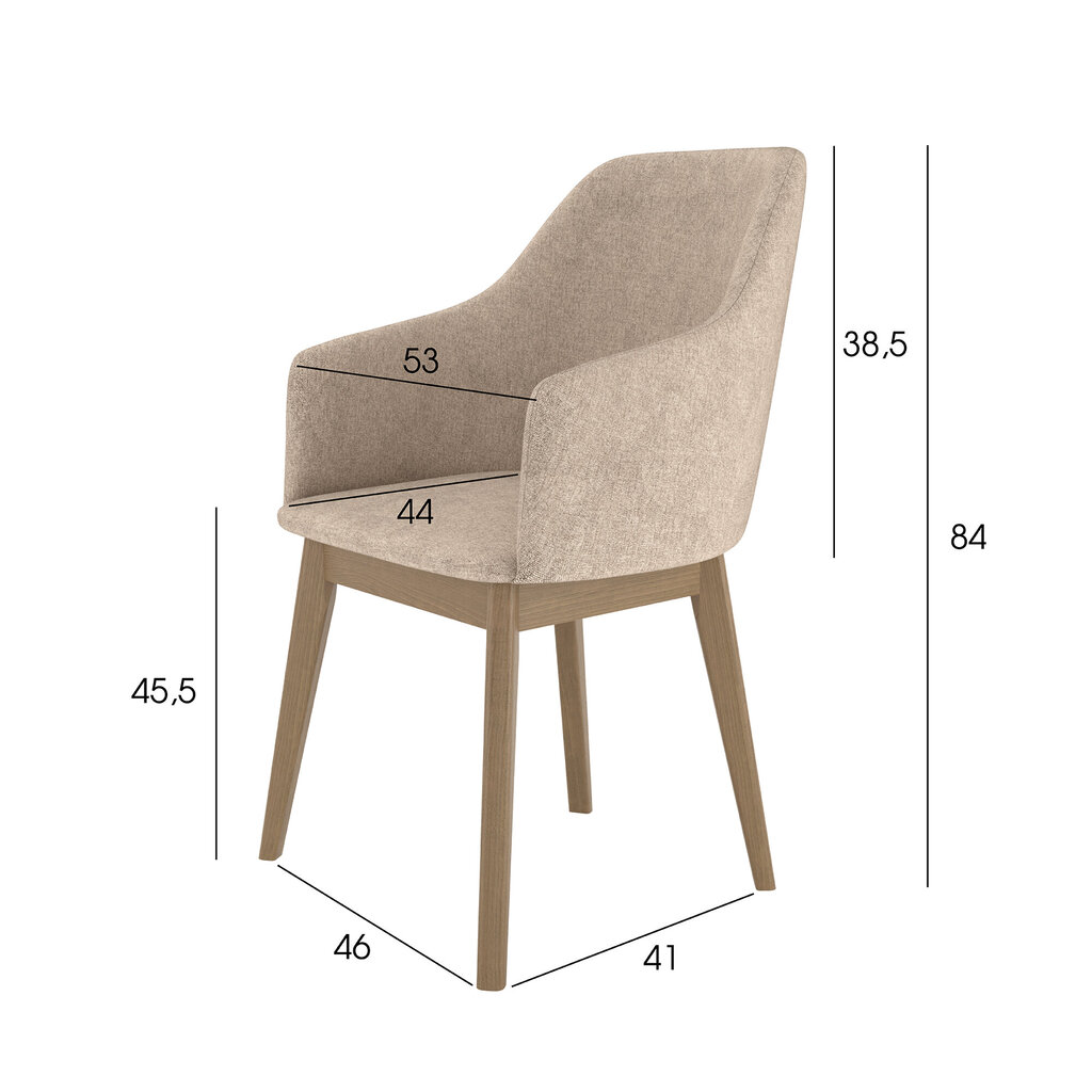 2 Kaf koka ēdamistabas krēslu komplekts cena un informācija | Virtuves un ēdamistabas krēsli | 220.lv