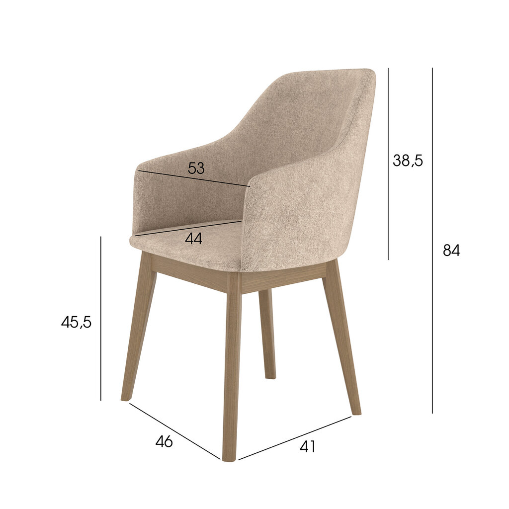 2 Kaf koka ēdamistabas krēslu komplekts цена и информация | Virtuves un ēdamistabas krēsli | 220.lv