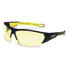 Uvex I-Works brilles, melnas/dzeltenas cena un informācija | Galvas aizsargi | 220.lv