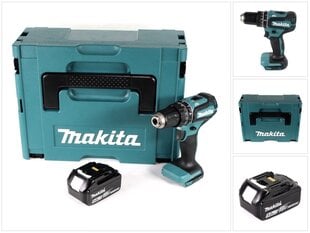 Аккумуляторная ударная дрель Makita DHP 485 T1J цена и информация | Шуруповерты, дрели | 220.lv