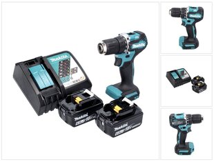 Аккумуляторная дрель Makita DDF 487 RG цена и информация | Шуруповерты, дрели | 220.lv