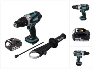 Аккумуляторный шуруповерт Makita DHP 458 T1 цена и информация | Шуруповерты, дрели | 220.lv