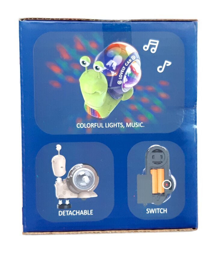 Muzikāla rotaļlieta Gliemezis ar skaņas un gaismas efektiem цена и информация | Attīstošās rotaļlietas | 220.lv