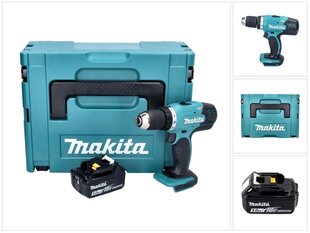 Аккумуляторная дрель Makita DDF 453 T1J цена и информация | Шуруповерты, дрели | 220.lv