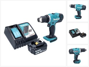 Аккумуляторная дрель Makita DDF 453 RF1 цена и информация | Шуруповерты, дрели | 220.lv