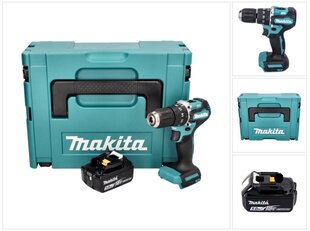 Аккумуляторная ударная дрель Makita DHP 487 T1J цена и информация | Шуруповерты, дрели | 220.lv