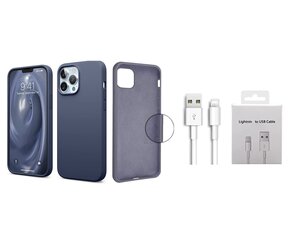 Jashinne Silicon case set 2in1: IP11 фиолетовый футляр и USB-кабель Lightning. цена и информация | Чехлы для телефонов | 220.lv