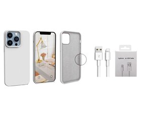 Jashinne Silicon case set 2in1: IP11 фиолетовый футляр и USB-кабель Lightning. цена и информация | Чехлы для телефонов | 220.lv