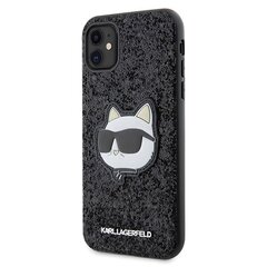 Original Pouch KARL LAGERFELD Glitter Choupette Patch KLHCN61G2CPK for Iphone 11| Xr Black цена и информация | Чехлы для телефонов | 220.lv