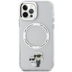 Original Pouch KARL LAGERFELD hardcase Iconic Karl&Choupette Magsafe KLHMP12MHNKCIT for Iphone 12|12 Pro Transparent цена и информация | Чехлы для телефонов | 220.lv