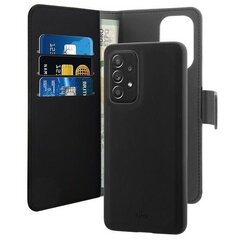 Puro Wallet Detachable Samsung A53 A536 2w1 czarne|black SGA53BOOKC3BLK цена и информация | Чехлы для телефонов | 220.lv