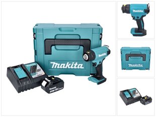 Аккумуляторный фен с горячим воздухом Makita DHG 180 RF1J цена и информация | Строительные фены | 220.lv