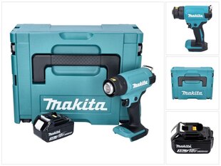 Аккумуляторный фен горячего воздуха Makita DHG 180 F1J цена и информация | Строительные фены | 220.lv