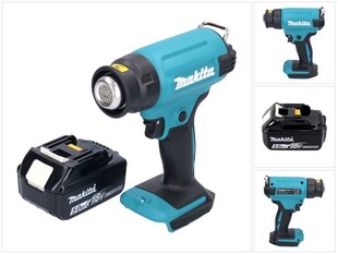 Аккумуляторный фен с горячим воздухом Makita DHG 180 T1 цена и информация | Строительные фены | 220.lv