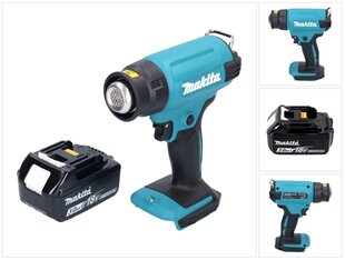 Аккумуляторный фен горячего воздуха Makita DHG 180 F1 цена и информация | Строительные фены | 220.lv