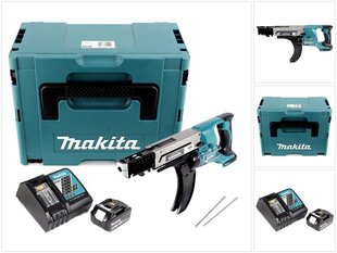 Аккумуляторная дрель Makita DFR 750 RG1J цена и информация | Шуруповерты, дрели | 220.lv