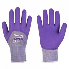 Sodo ir darbo pirštinės Bradas FLASH GRIP LAVENDER FULL, 6 dydis, 6 vnt. цена и информация | рабочие перчатки | 220.lv