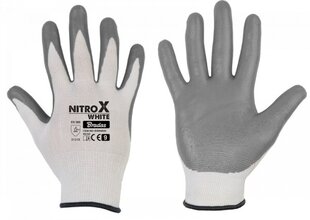 Sodo ir darbo pirštinės Bradas NITROX WHITE, 10 dydis, 6 vnt. цена и информация | Рабочие перчатки | 220.lv
