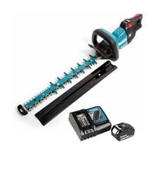 Аккумуляторный кусторез Makita DUH 502 RF1 18В, с аккумулятором и зарядным устройством цена и информация | Кусторезы, ножницы для газона | 220.lv