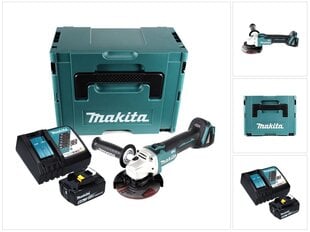 Аккумуляторная угловая шлифовальная машина Makita DGA 504 RG1J цена и информация | Шлифовальные станки | 220.lv