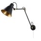 Searchlight sienas gaismeklis Swing 7403BK цена и информация | Sienas lampas | 220.lv