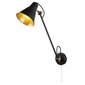 Searchlight sienas gaismeklis Swing 6302BK cena un informācija | Sienas lampas | 220.lv