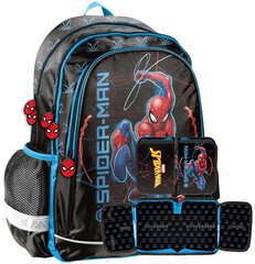 Skolas mugursoma Paso Spiderman + penālis cena un informācija | Skolas somas | 220.lv