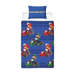 Gultas veļas komplekts bērniem Super Mario Mario Kart, 140x200, 2 daļas cena un informācija | Bērnu gultas veļa | 220.lv