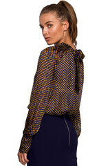 S235 Шифоновая блуза с привязкой - модель 3 цена и информация | Женские блузки, рубашки | 220.lv