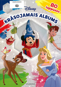 Disney. Krāsojamais albums. 80 lappuses цена и информация | Книжки - раскраски | 220.lv