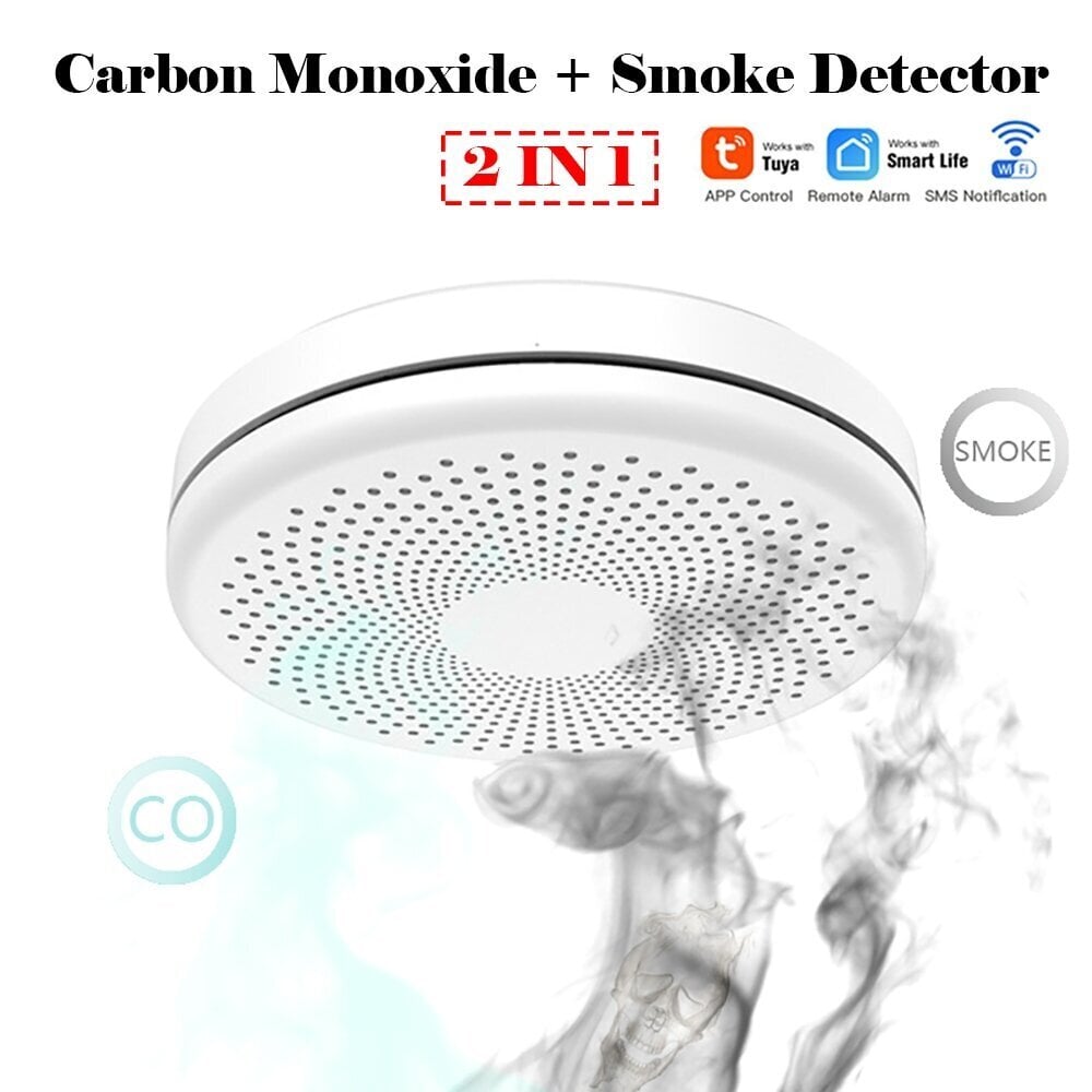 Viedais dūmu un CO2 sensors Feelspot FS-CSS01W cena un informācija | Gāzes, dūmu detektori | 220.lv